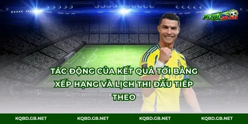 Tác động của kết quả tới bảng xếp hạng và lịch thi đấu tiếp theo