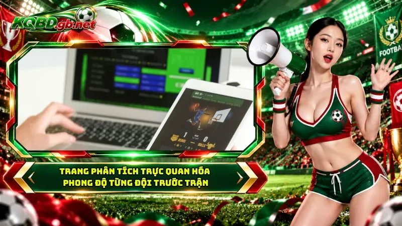 Trang phân tích trực quan hóa phong độ từng đội trước trận
